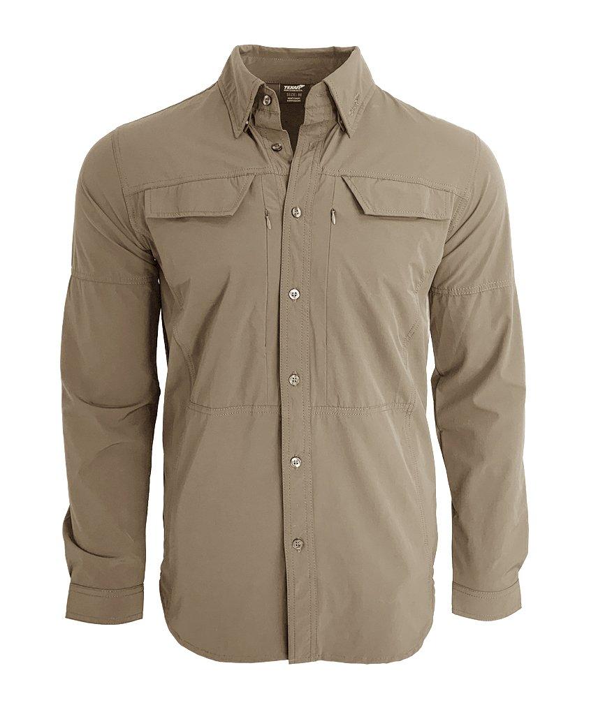 Тактична сорочка Texar Tactical Shirt Khaki Розмір XL, еластична, 4-way, 90% нейлон, 10% спандекс, фото 1