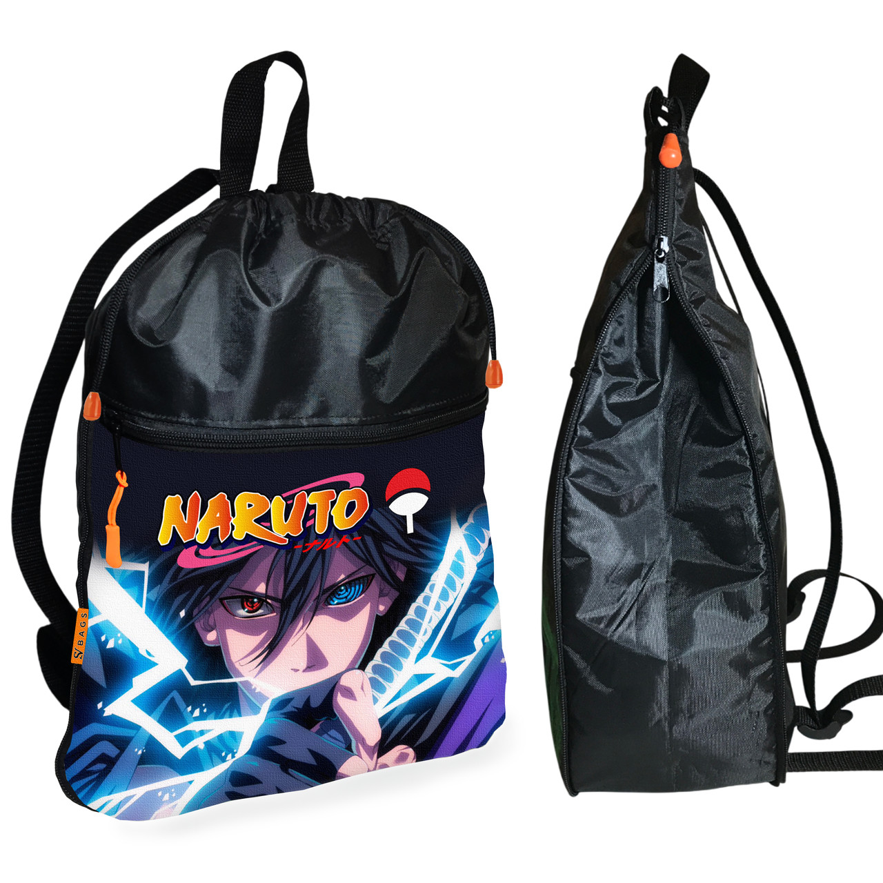 Рюкзак-мішок для взуття, спортивної форми Аніме Наруто Акацукі дитяча сумка для змінки з розширювачем (01211), фото 1