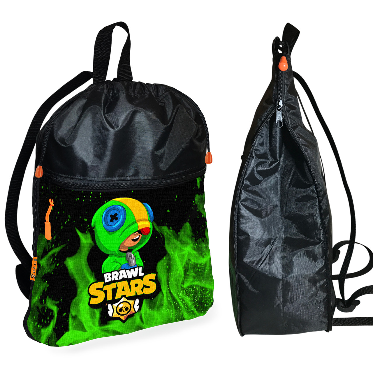 Рюкзак-мішок для взуття, спортивної форми Бравл Старс дитяча сумка для змінки з розширювачем (01217), фото 1