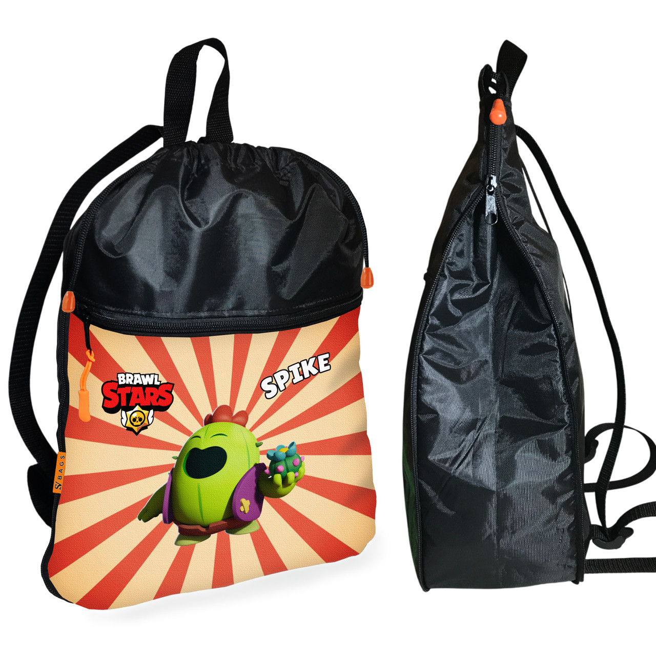 Рюкзак-мішок для взуття, спортивної форми Бравл Старс дитяча сумка для змінки з розширювачем (01223), фото 1