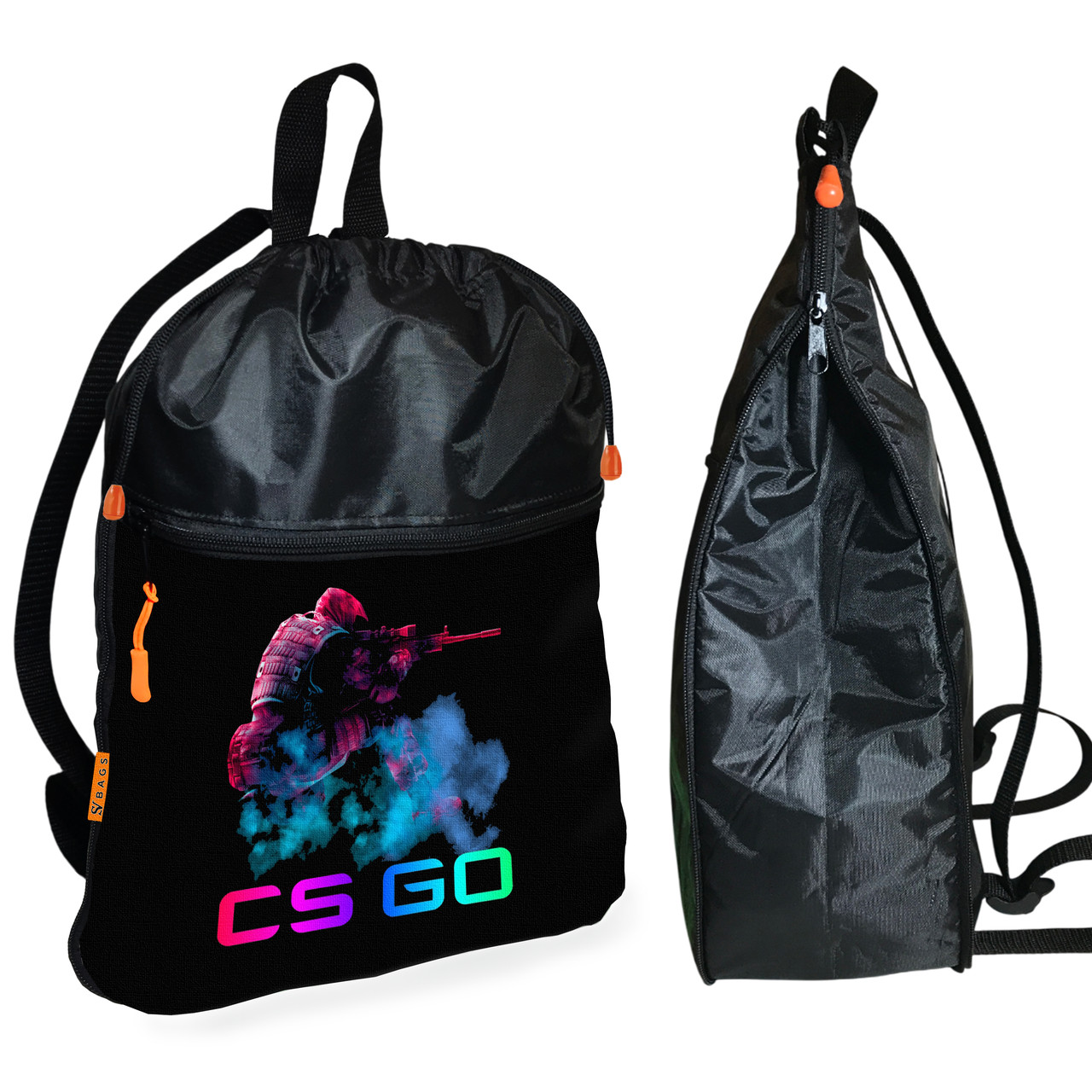 Рюкзак-мішок для взуття, спортивної форми CS:GO Counter-Strike дитяча сумка для змінки з розширювачем (01245), фото 1