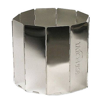 Вітрозахист для пальника Tatonka Faltwindschutz (10 секцій) 4026.000, алюмінієвий екран, 240х80мм, 230г