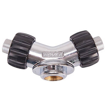Перехідник на дві газові пальники Kovea 2 way adapter KA-2105, аксесуари для пальників, 1 рік гарантії