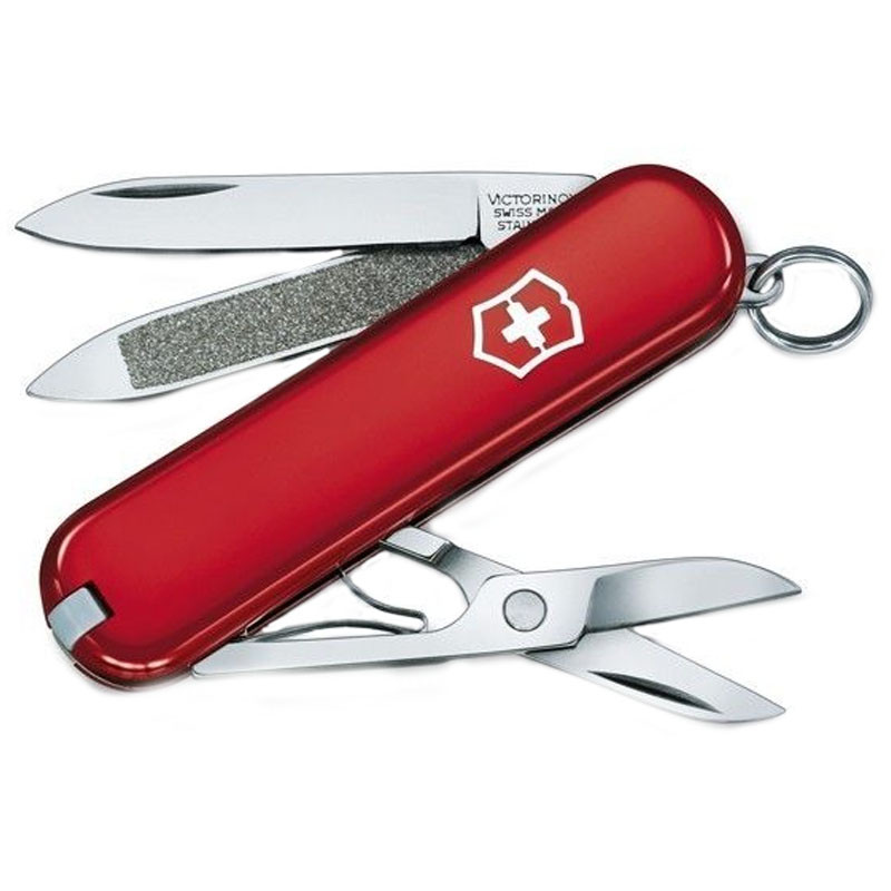 Ніж складаний, мультитул Victorinox Classic SD (58 мм, 7 функцій), червоний 06223.G, нержавіюча сталь, кишеньковий, фото 1