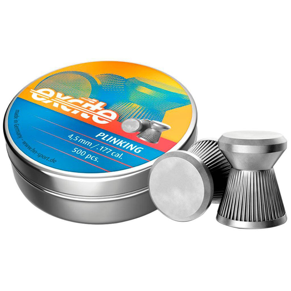 Пулі для пневматики H&N Excite Plinking (4.5мм, 0.47г, 500шт) для тренування точності, високоякісні пульки, фото 1