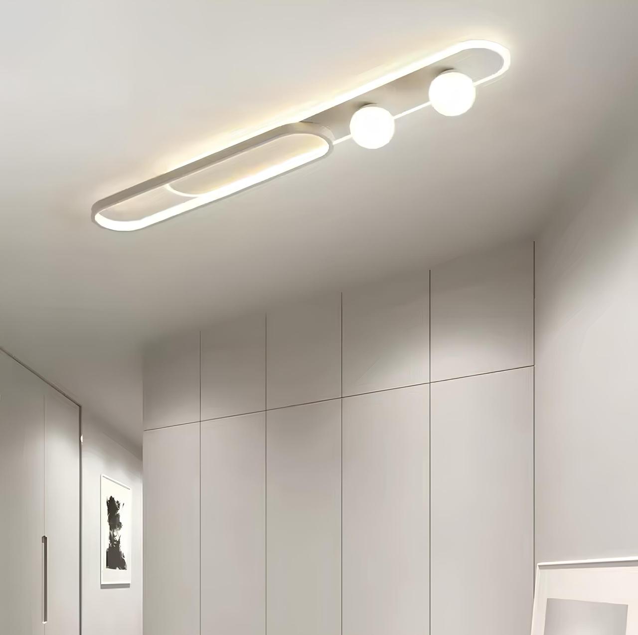 Дизайнерська Led люстра подовжена 60 см білого кольору до 10 м² (XC-7080 36W 60cm 4000K)