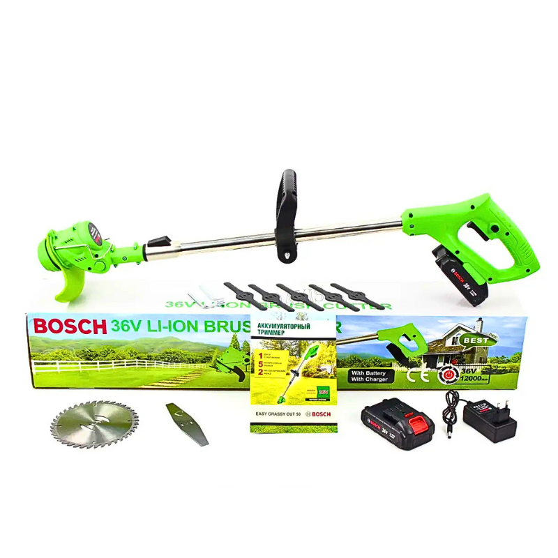 Акумуляторна ручна газонокосарка Bosch EASY GRASSY CUT 50 Акумуляторний садовий тример Бош для трави