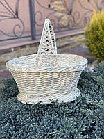 Корзина плетеня "Тюльпан" з вибіленої лози. Аот:4051