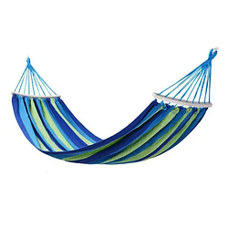 Гамак туристичний підвісний тканинний 174х80 см садовий гамак з планкою на дачу для відпочинку Синій
