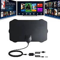Цифрова ТВ антена кімнатна з підсилювачем Digital HDTV Antenna HDTV DVB-T/DVB-T2 внутрішня