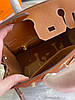Сумка шкіряна 30 см коричнева, фото 6