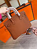 Сумка шкіряна 30 см коричнева, фото 7