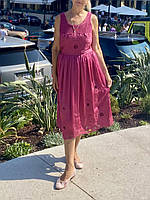 Плаття сарафан літнє шовк для жінок | Красиве вечірнє плаття шовкове малинове розмір 36