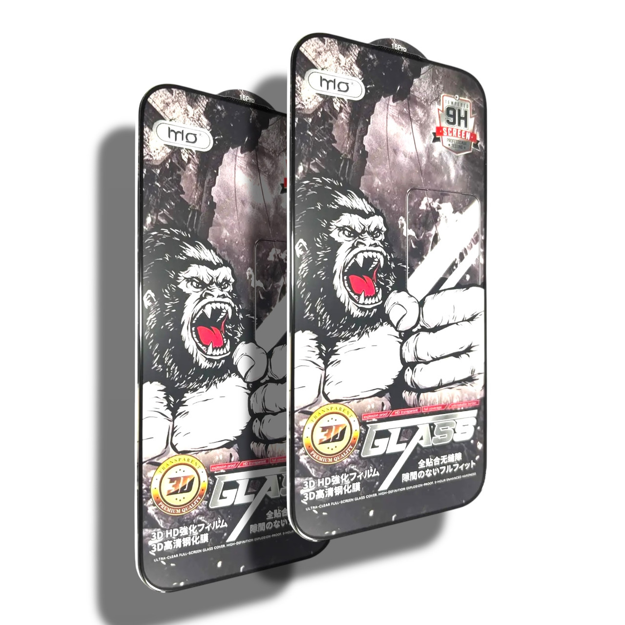 Захисне скло 2 шт CDK для Apple iPhone 16 Pro | Full Glue 3D MO King Kong (019627) (black)