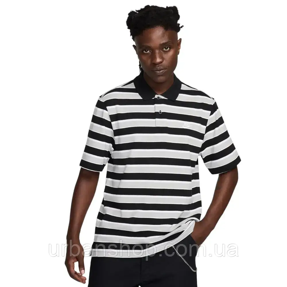 Urbanshop com ua Футболка Nike Club Stripe Polo Fn3896-010 (Оригінал) РОЗМІРИ ЗАПИТУЙТЕ, фото 1