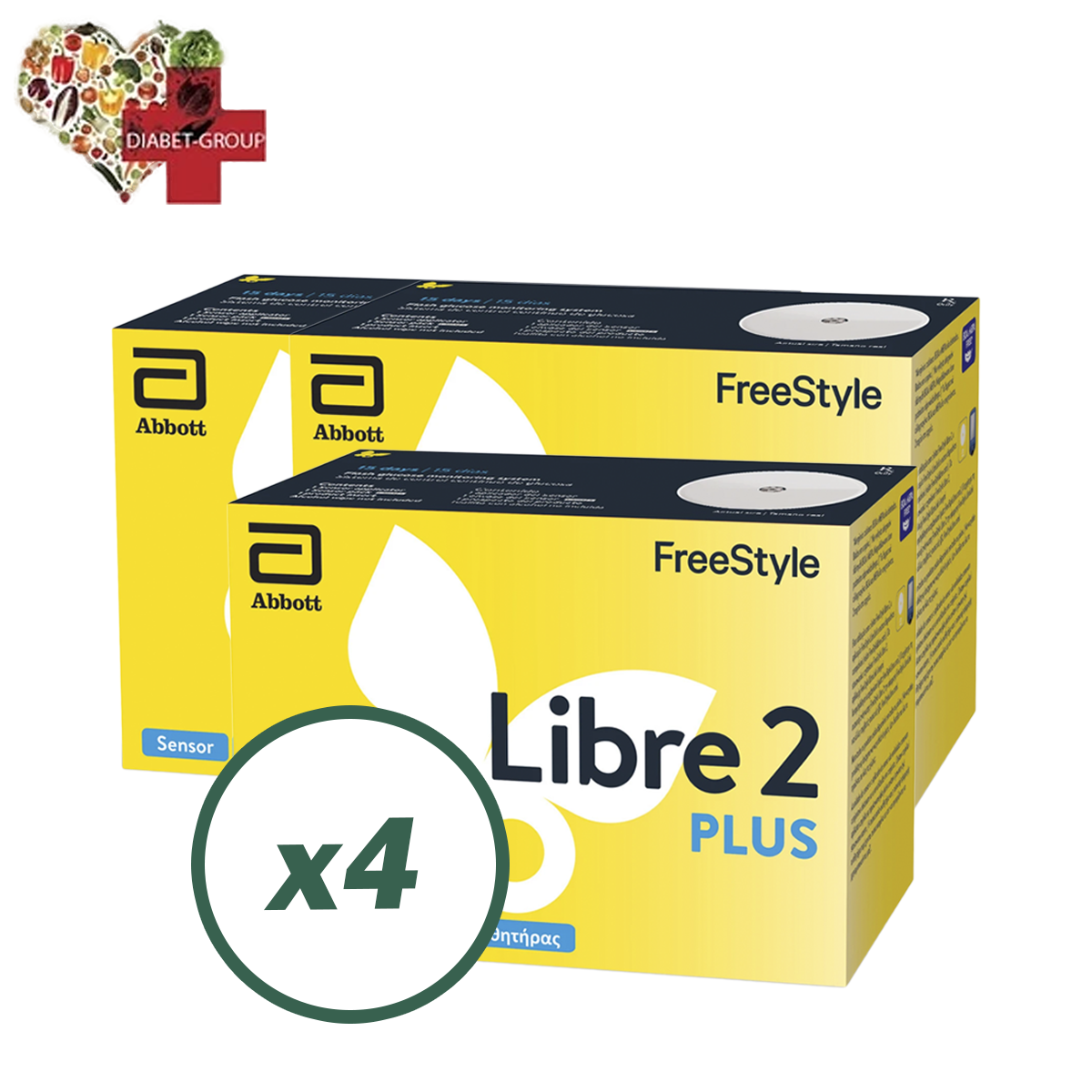 Сенсор Freestyle Libre 2 Plus (ФріСтайл Лібре 2 Плюс) 4 уп.