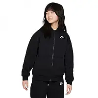 Urbanshop com ua Дитяча Спортивна Кофта Nike Sportswear Club Girls Oversized Hoodie FD2931-010 (Оригінал)