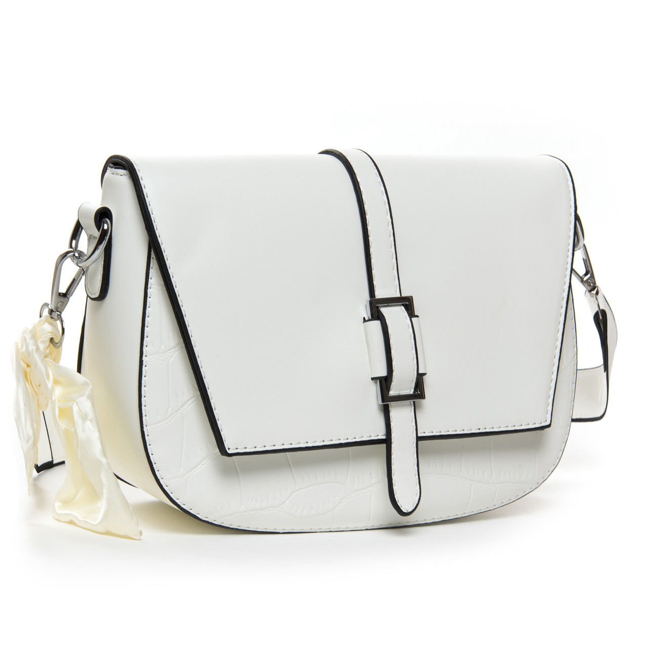 Сумка жіноча крос-боді маленька шкарпетка FASHION 22 18108 white
