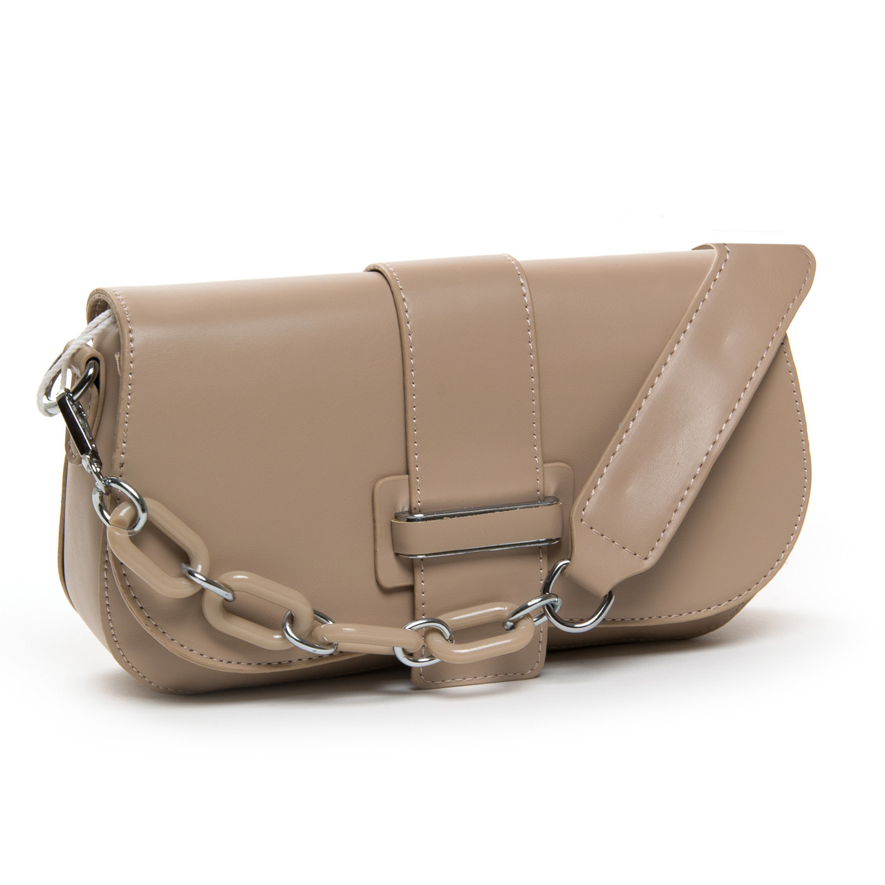 Сумка жіноча маленька з клапаном шкарпетка FASHION 22 2811 khaki