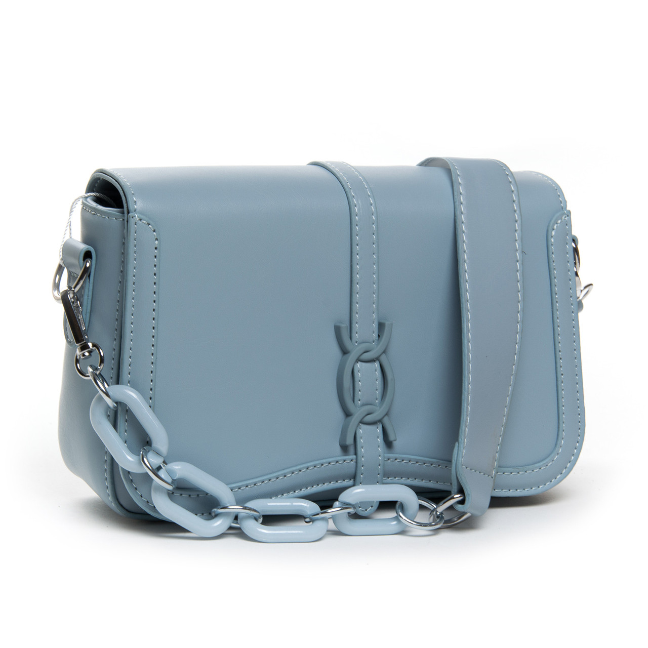Сумка жіноча маленька на ланцюжку віск-шкіра FASHION 22 8707 blue