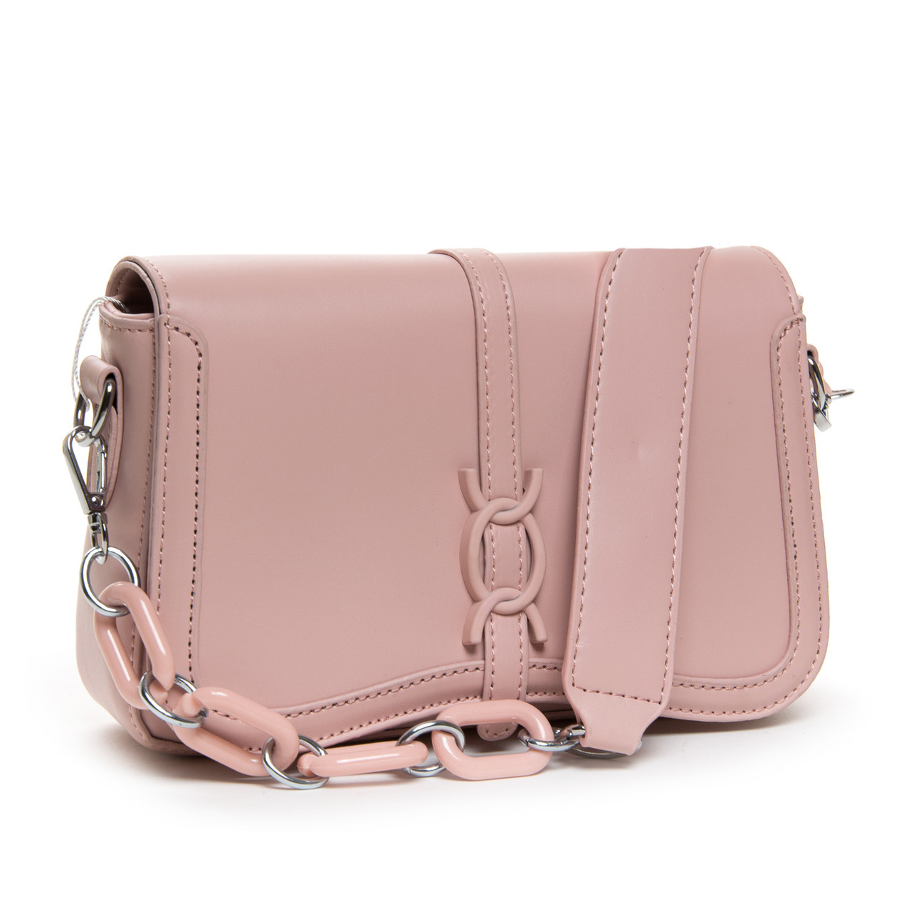 Сумка жіноча маленька на ланцюжку віск-шкіра FASHION 22 8707 pink