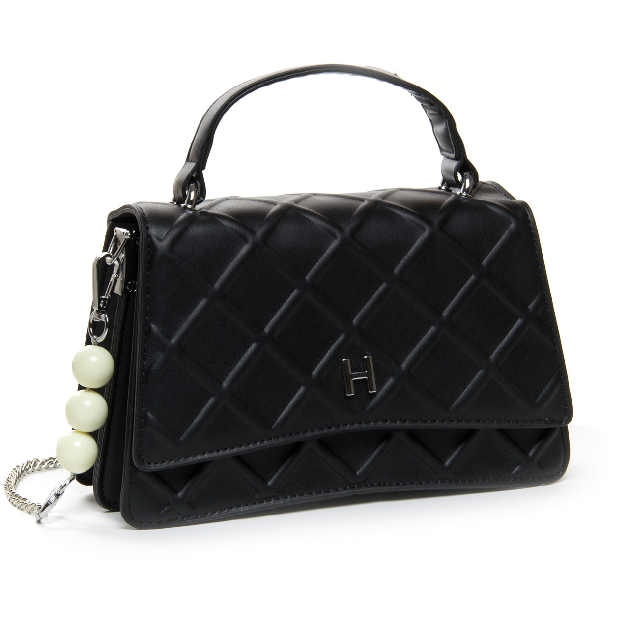 Сумка жіноча маленька на короткій ручці віск-шкіра FASHION 22 8901 black