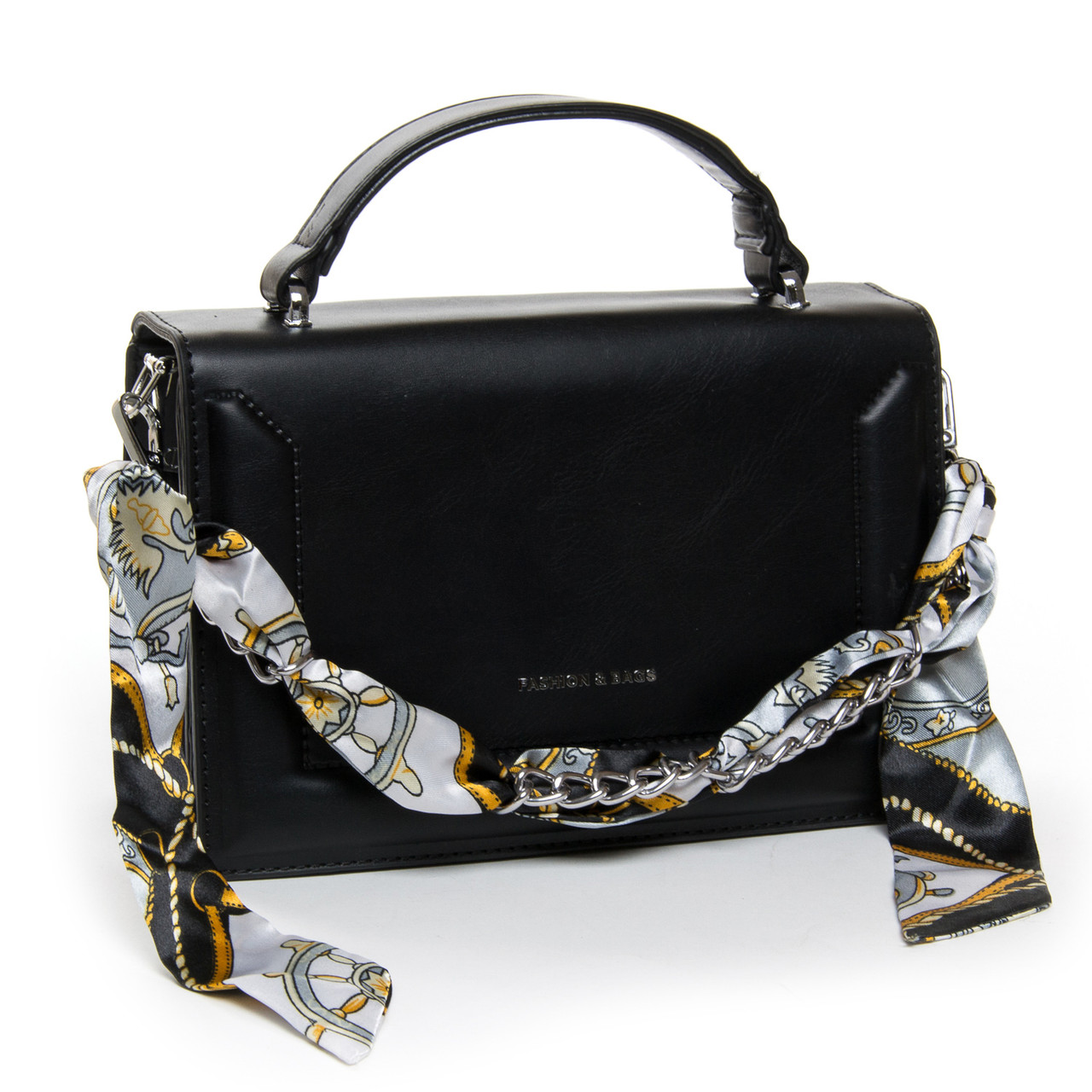 Сумочка жіноча маленька на короткій ручці віск-шкіра FASHION 22 9032 black