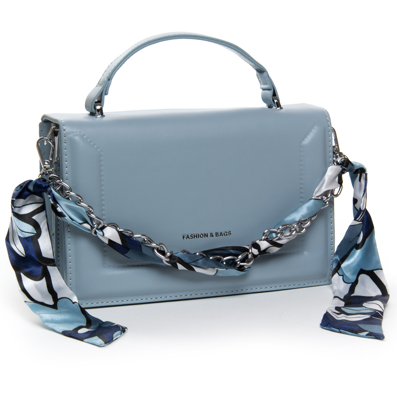 Сумочка жіноча маленька на короткій ручці віск-шкіра FASHION 22 9032 blue