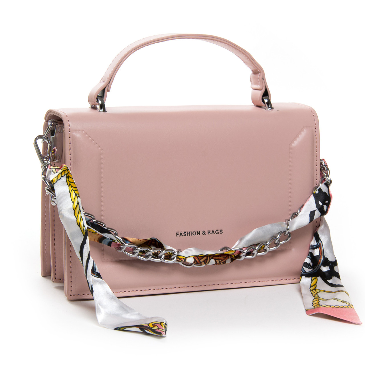 Сумочка жіноча маленька на короткій ручці віск-шкіра FASHION 22 9032 pink
