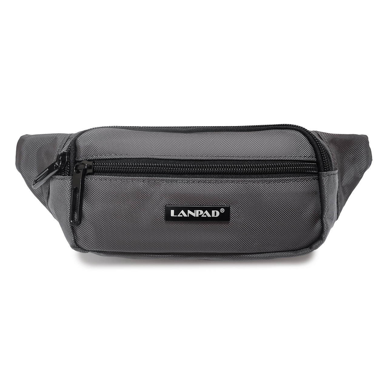 Сумка бананка чоловіча на пояс нейлонова Lanpad 37012 gray