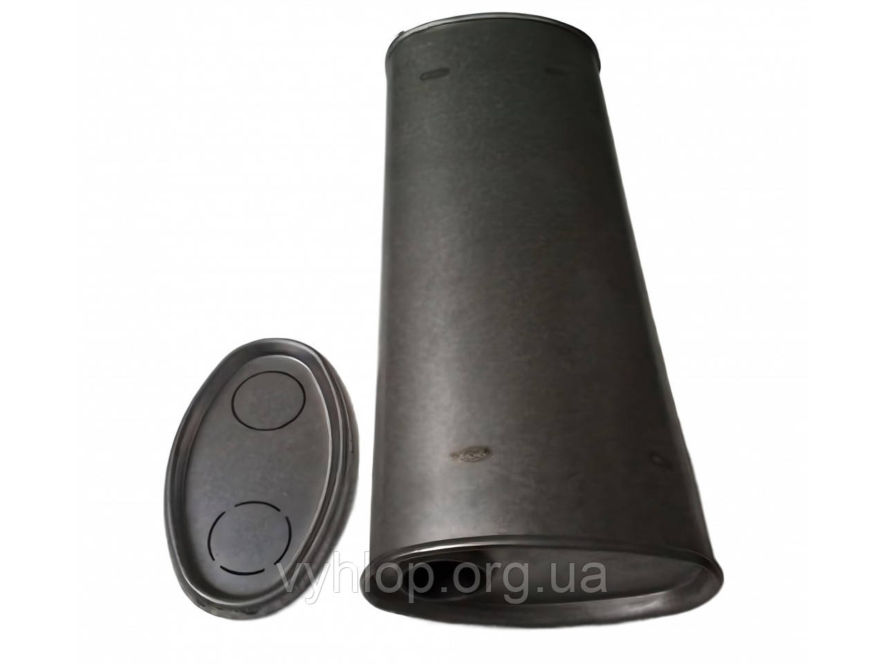 Глушник універсальний плоский D. 704/45 (Довжина 400мм, ширина 200мм, висота 100мм діаметр входу 45мм)