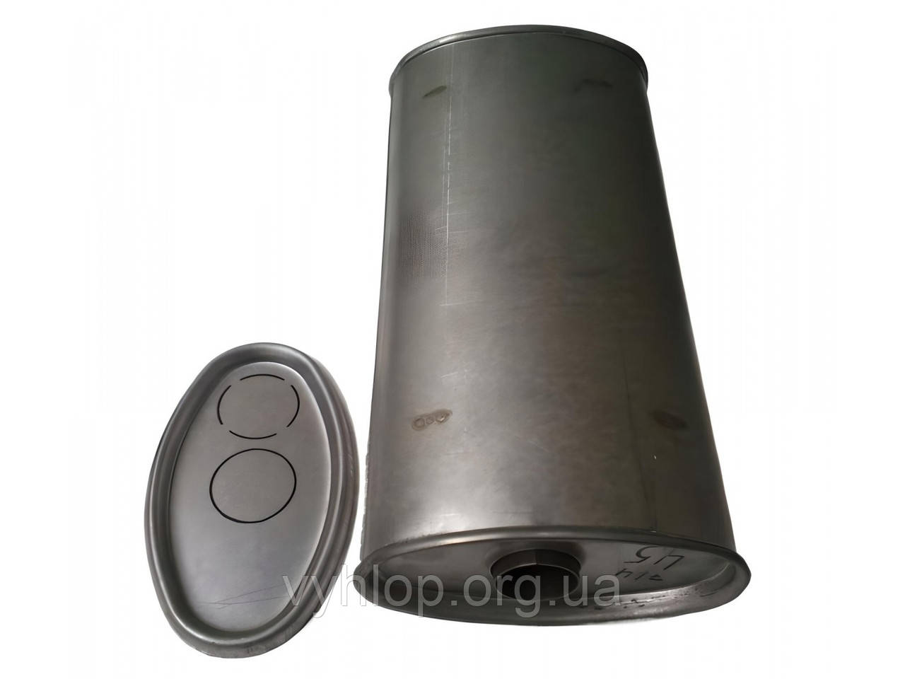 Глушник універсальний плоский D. 735/45 (Довжина 450мм, ширина 170мм, висота 100мм діаметр входу 45мм)