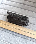 Шерл необроблений натуральний 84*37*31 мм камінь чорний турмалін., фото 7