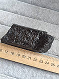 Шерл необроблений натуральний 84*37*31 мм камінь чорний турмалін., фото 10