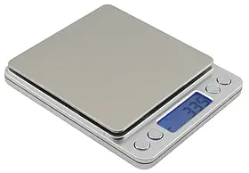 Електронні кухонні ваги RIAS I-2000 LCD 2кг 0.1г Silver (7_02055)