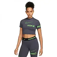 Urbanshop com ua Жіноча майка Nike Pro Dri-FIT Graphic Cropped Top DX0078-015 (Оригінал) РОЗМІРИ ЗАПИТУЙТЕ