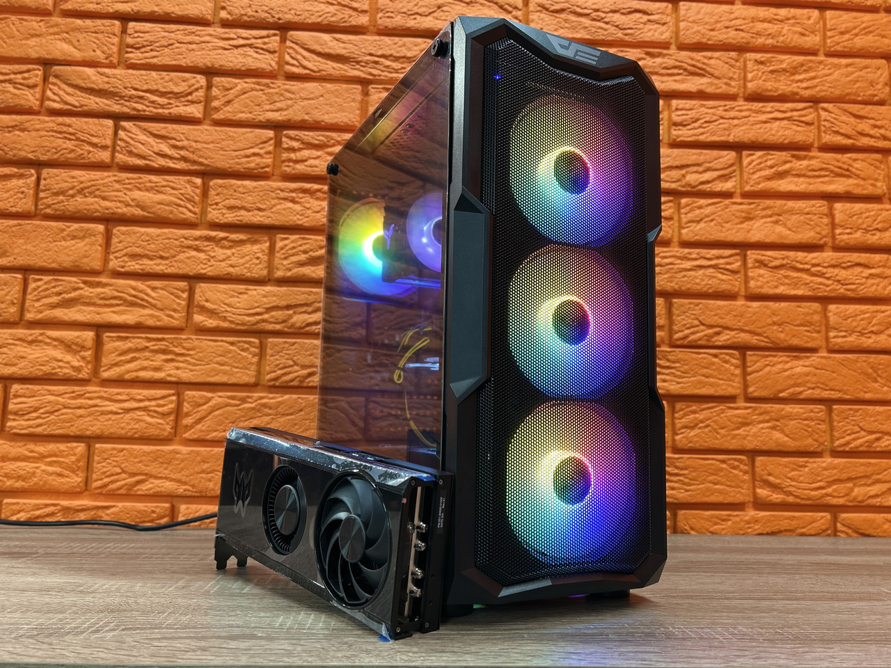 Ігровий комп'ютер Prologix/DarkFlash, AMD Ryzen 5 5500 4.2GHz, DDR4 16ГБ, NVME 512GB, Intel Arc A750 8GB
