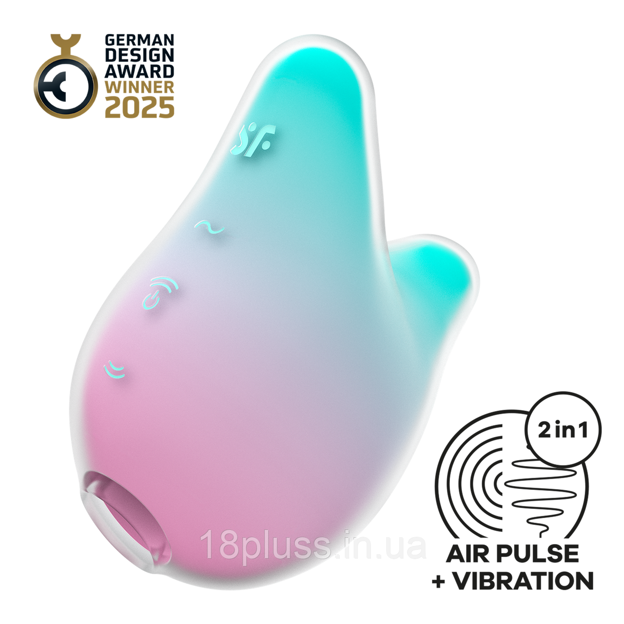 Кліторальний вібростимулятор з повітряними імпульсами Satisfyer Mermaid Vibes Mint-Pink – Ваш новий підводний друг, фото 1