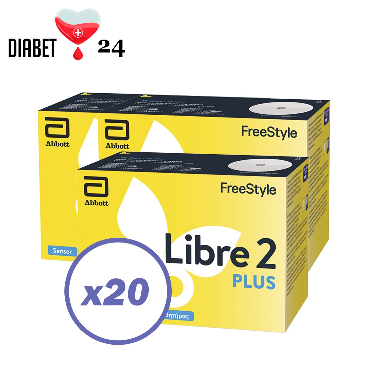 Сенсор Freestyle Libre 2 Plus (ФріСтайл Лібре 2 Плюс) 20 уп.