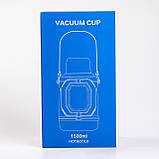 Термос Vacuum Cup 1.5 літра з ремінцем і складною ручкою коричневий HP-14-21V, фото 6