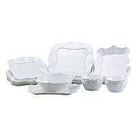 Столовий сервіз тарілок на 6 персон порцелянаовий, білий HP23406