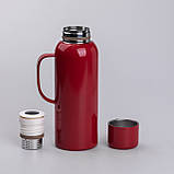 Термос Vacuum з датчиком температури на 820 мл червоний HP-14-55R, фото 4