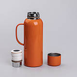 Термос Vacuum з датчиком температури на 820 мл помаранчевий HP-14-55O, фото 4