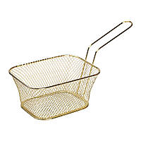 Кошик сервірувальний для картоплі фрі та снеків 14×10×6 см  Золото HP-19-9-G
