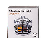 Набір для спецій на підставці 6 предмети по 120 мл HP531T1025J, фото 4