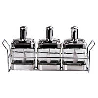 Банки для сипучих продуктів набір із 3 шт на металевій підставці HP531FS1030Y