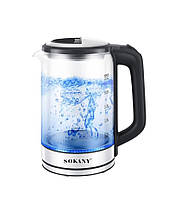 Чайник електричний Sokany SK-09013 2.5 літра прозорий