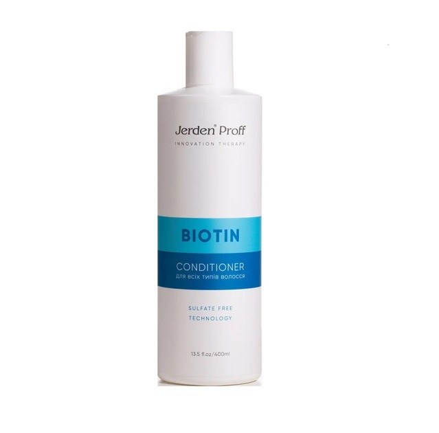 Кондиціонер для волосся Jerden Proff Biotin безсульфатний з біотином і колагеном 400 мл, фото 1