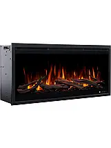 Настінний/вбудований декоративний електрокамін Aflamo Royal 3D 180 см, фото 4