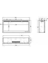 Настінний/вбудований декоративний електрокамін для дому, Aflamo Royal 3D 120, фото 2